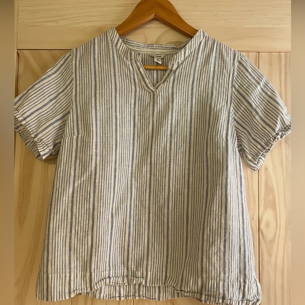 L.L. Bean striped cotton shirt